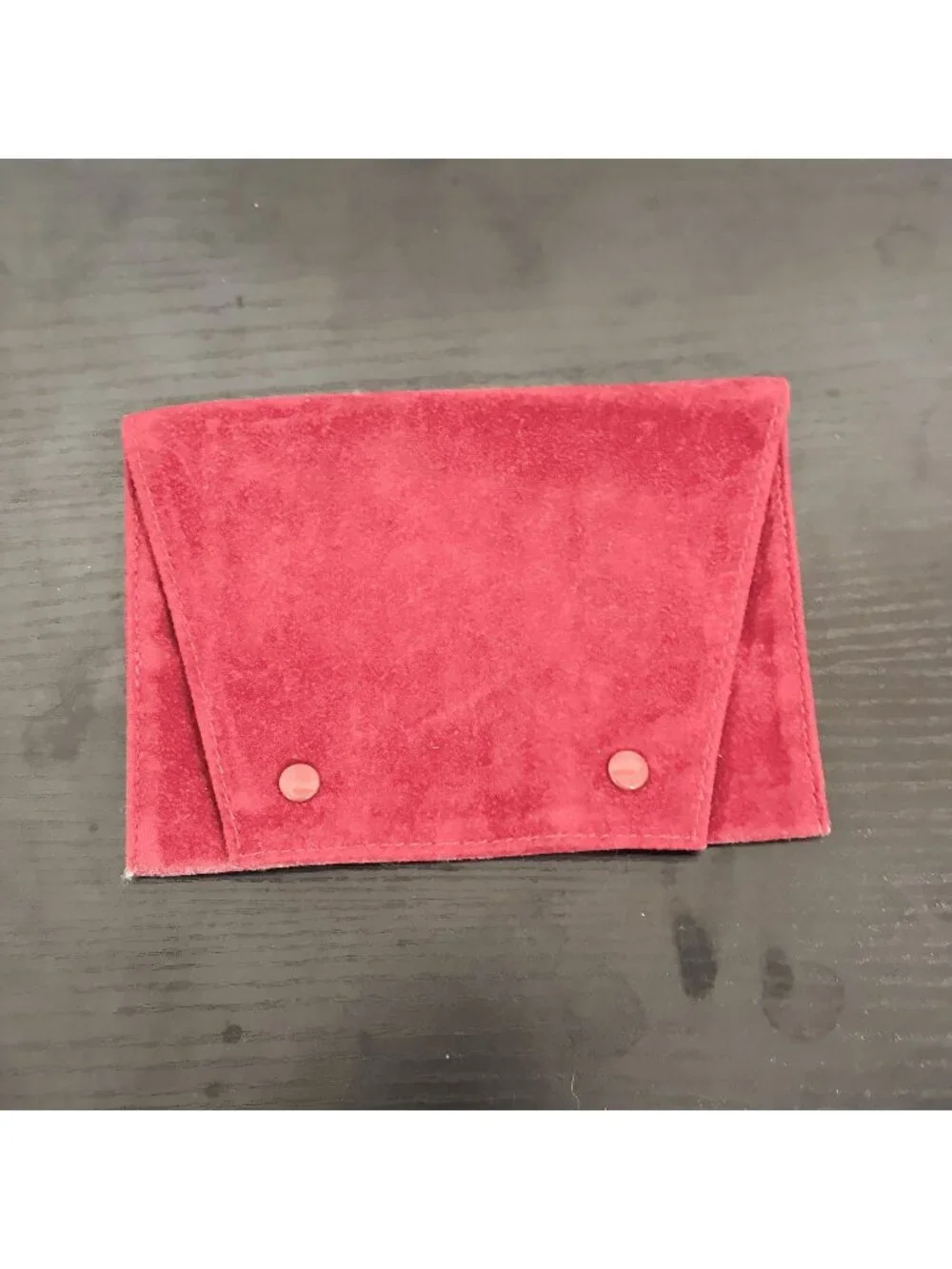 Cartier Red Suede Jewelry Travel Pouch Presentation Storage Case Envelope